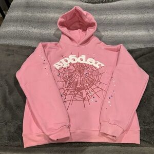 Sp5der OG Pink Web hoodie